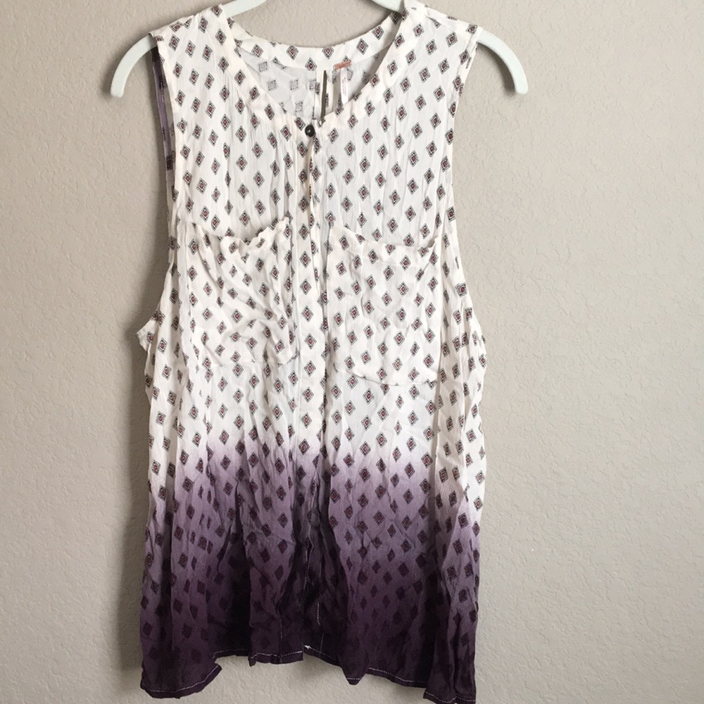 Free People Dip Dye Sleeveless Top